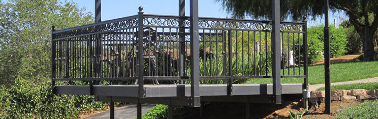 Custom Ornamental Iron Elevated Patio with Furniture