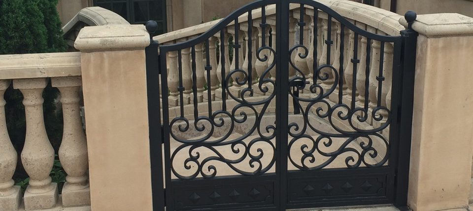 Ornamental Iron Staircase Entry Gate