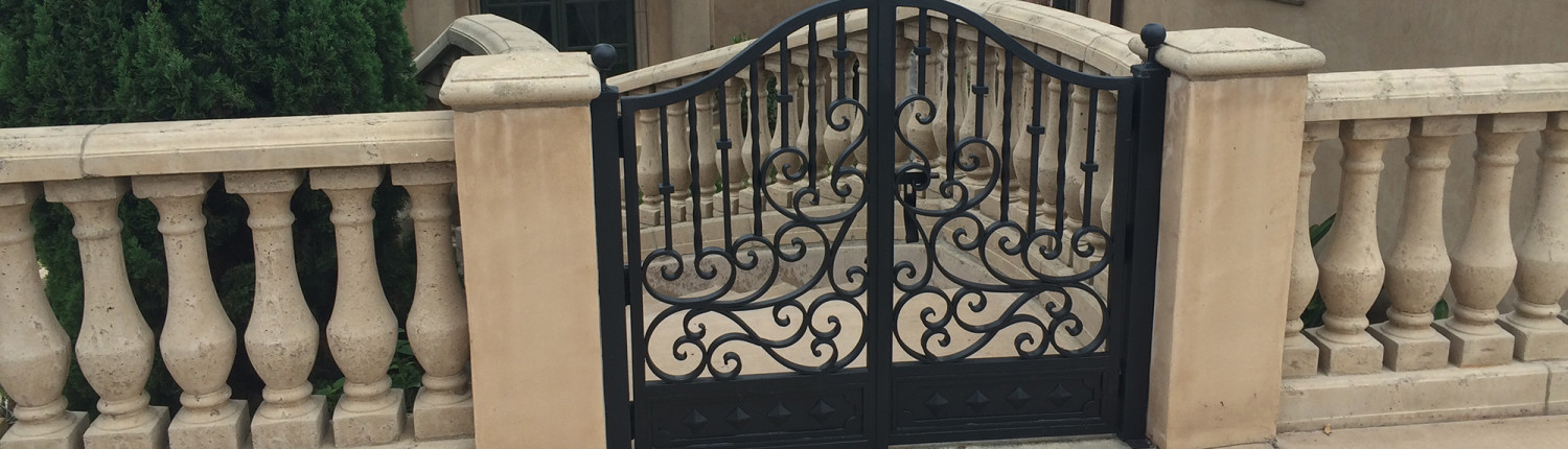 Ornamental Iron Staircase Entry Gate