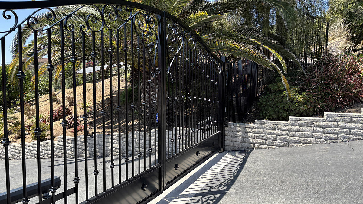 Custom Wrought Iron Driveway Entry Gate