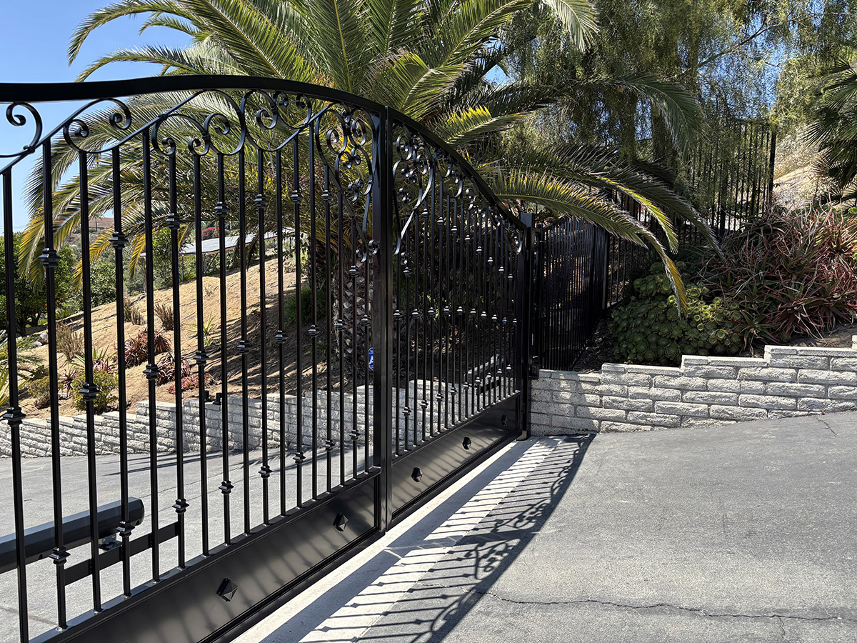 Custom Wrought Iron Driveway Entry Gate