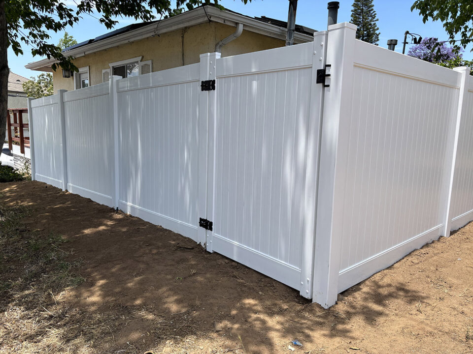 Fallbrook Solid Privacy White Vinyl Fencing