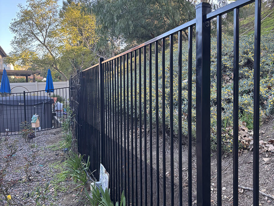 Wrought Iron Perimeter Fencing with Snake Wire