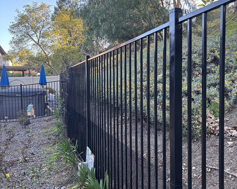 Wrought Iron Perimeter Fencing with Snake Wire