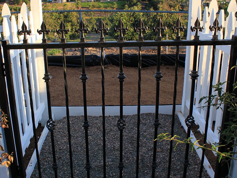 Custom Ornamental Iron Garden Gate and Fencing