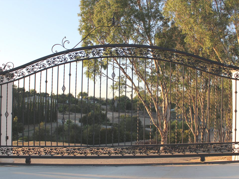 Custom Decorative Iron Driveway Gate