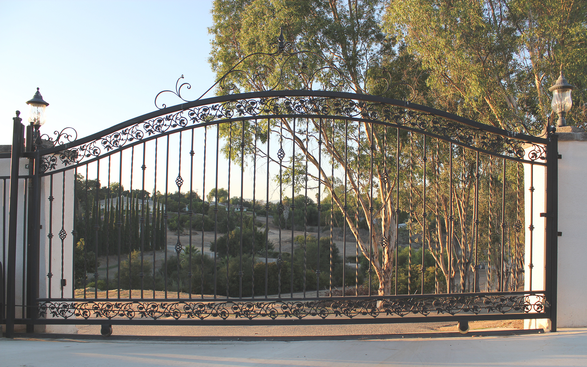 Custom Decorative Iron Driveway Gate