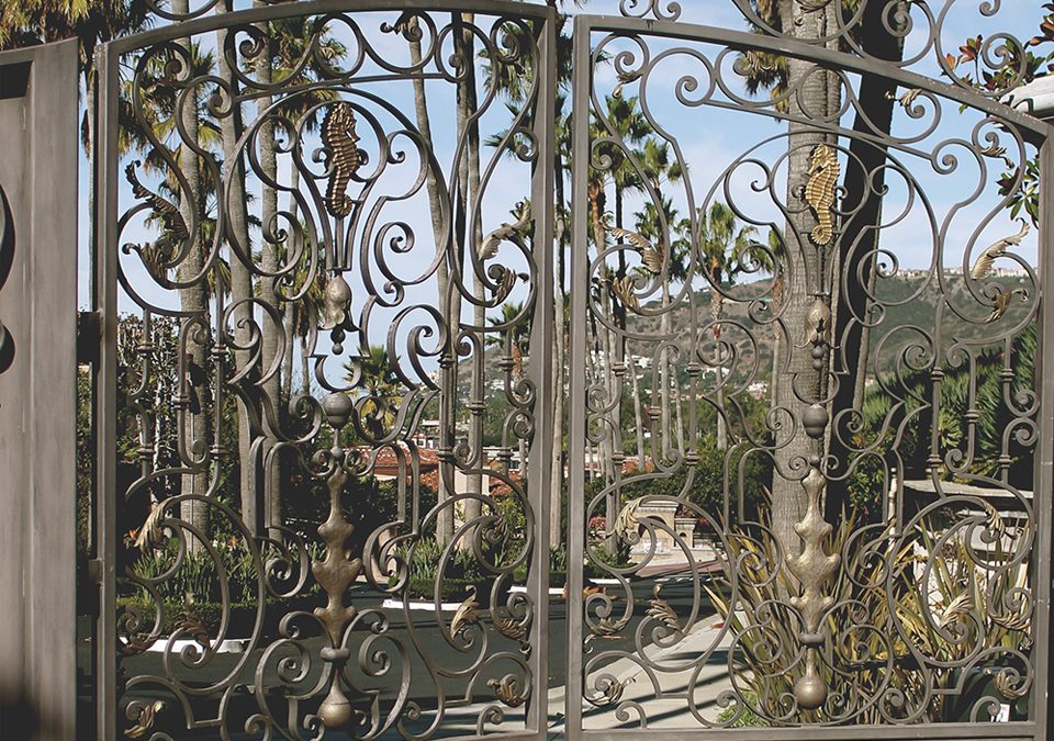 Ornamental Iron Community Entry Gate