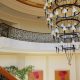 Ornamental Iron Staircase Handrailing and Chandelier Ritz Carlton