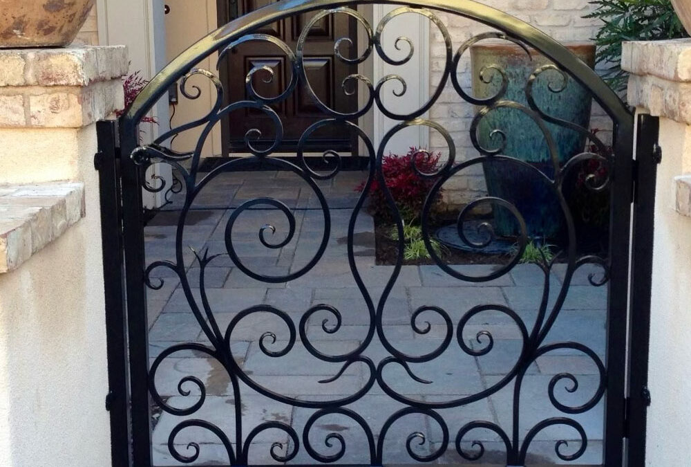 Custom Wrought Iron Entry Walkway Gate